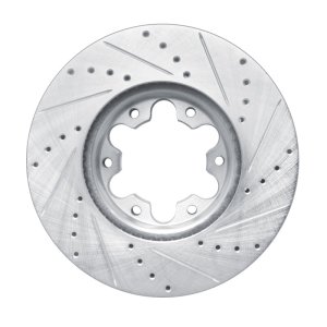 Ford Transit-150 Brake Rotor (1) - Front Left - R1 Concepts - Drilled & Slotted - Silver - `20-`25